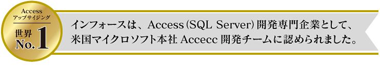 The Access product team at Microsoft’s U.S head office  recognized Inforce as an Access specialist.